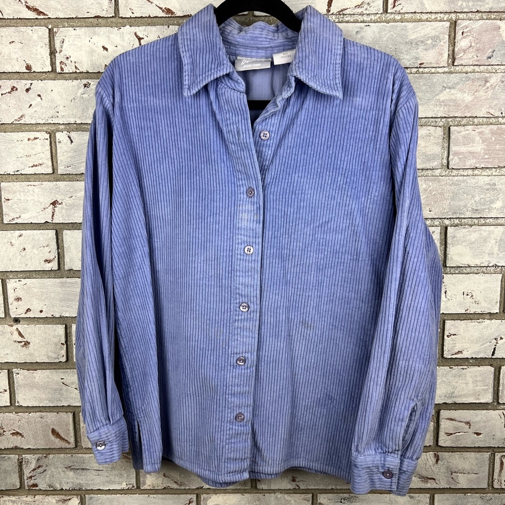 Blair | Purple Corduroy Button Up